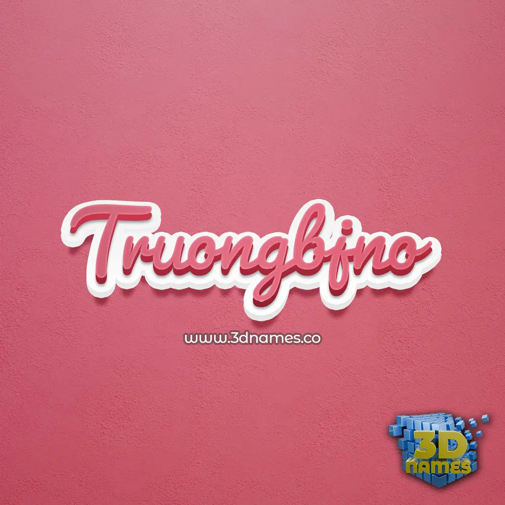 truongbjno in Red Scribble style - 3D name wallpaper