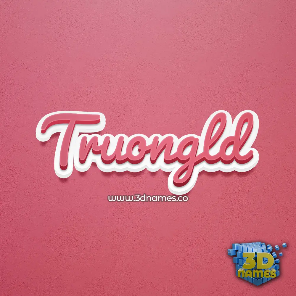 truongld in Red Scribble style - 3D name wallpaper