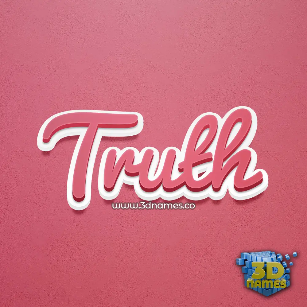 truth in Red Scribble style - 3D name wallpaper