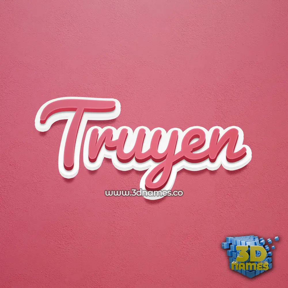 truyen in Red Scribble style - 3D name wallpaper