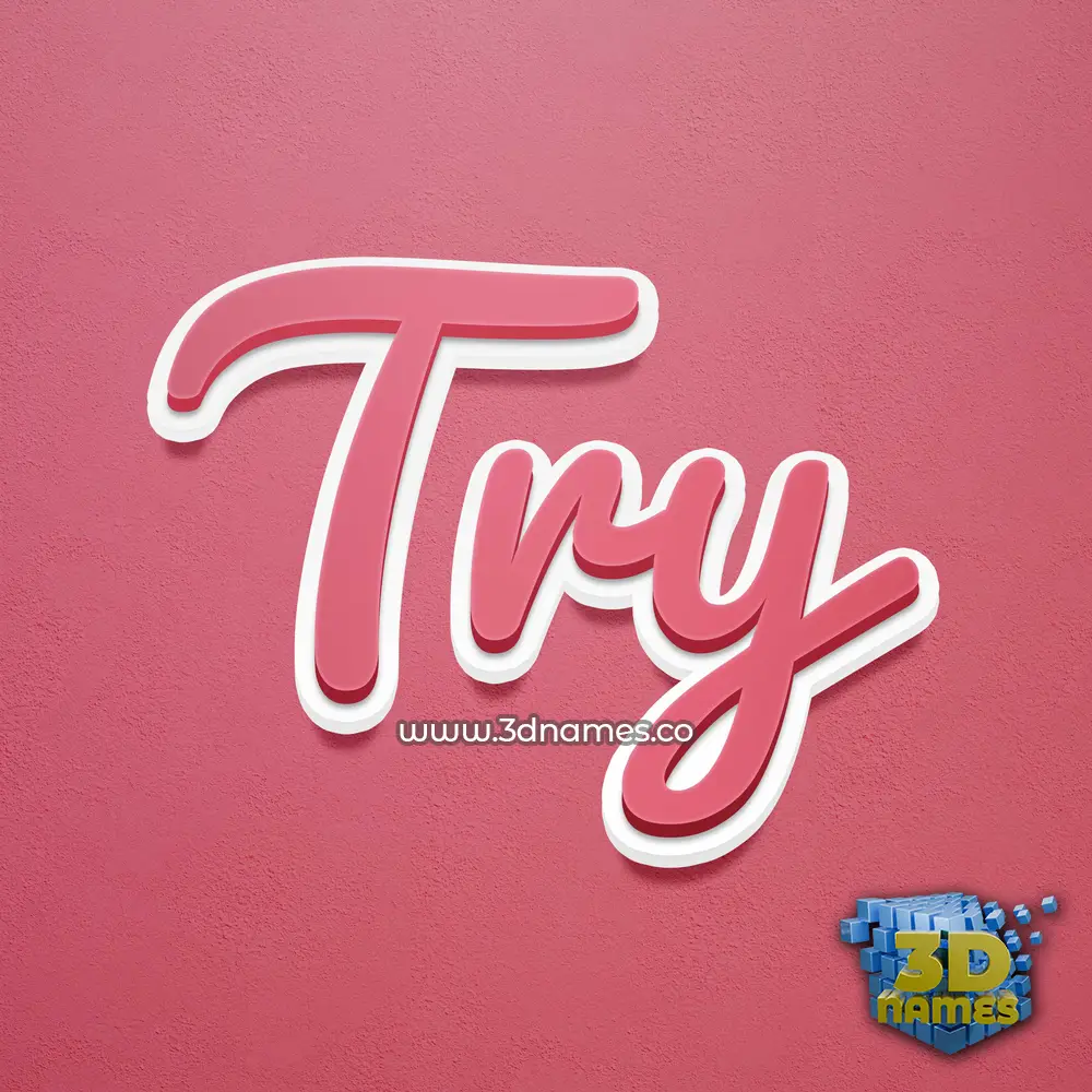 try in Red Scribble style - 3D name wallpaper