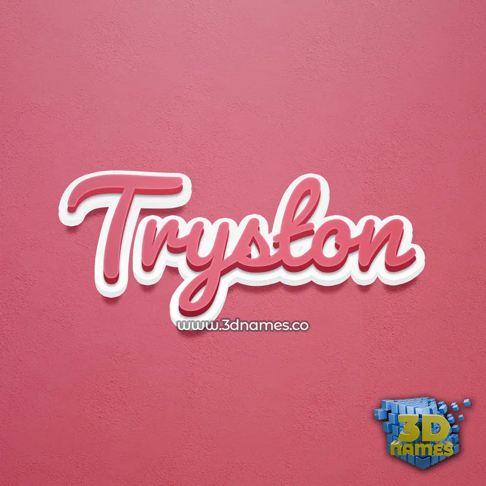 tryston in Red Scribble style - 3D name wallpaper