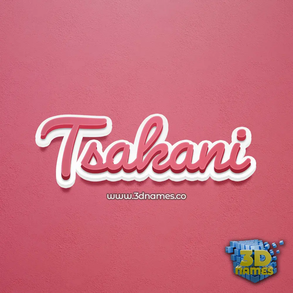 tsakani in Red Scribble style - 3D name wallpaper