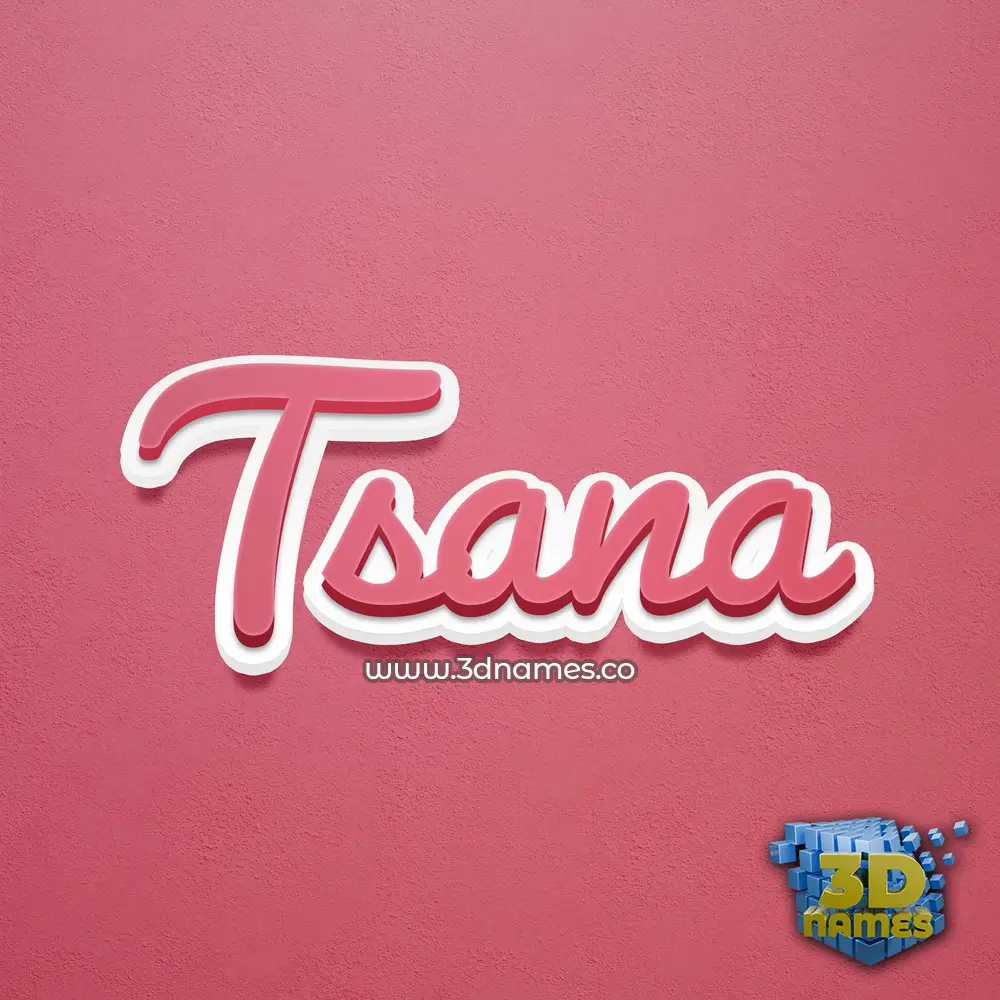 tsana in Red Scribble style - 3D name wallpaper