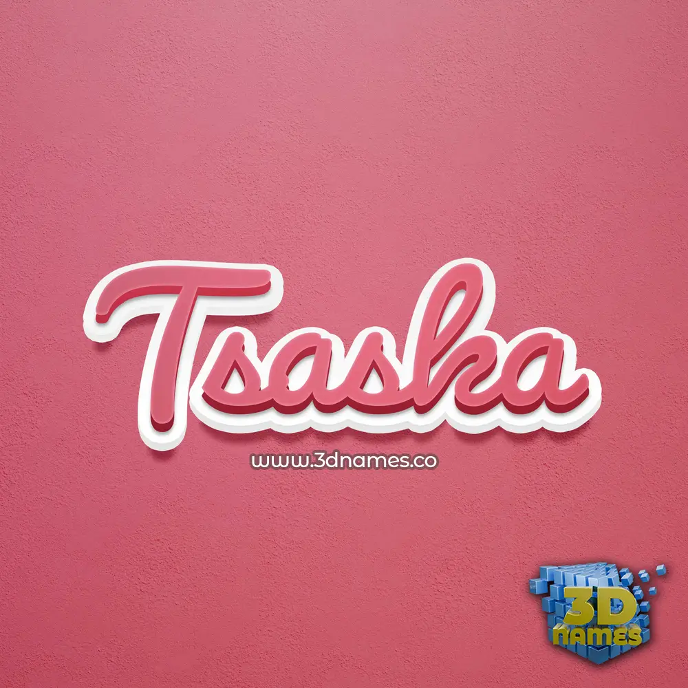 tsaska in Red Scribble style - 3D name wallpaper