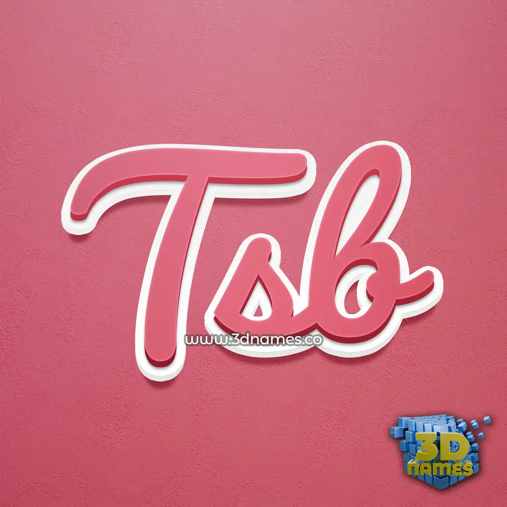 tsb in Red Scribble style - 3D name wallpaper