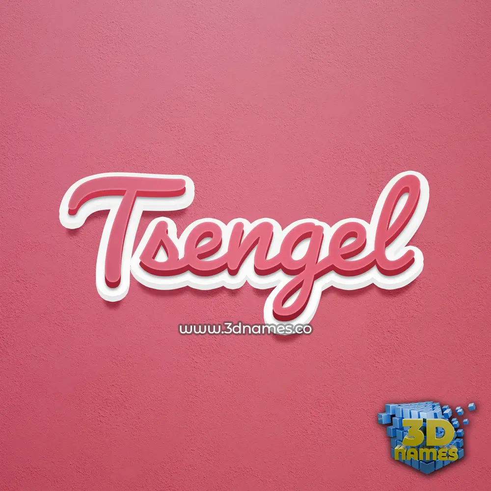 tsengel in Red Scribble style - 3D name wallpaper