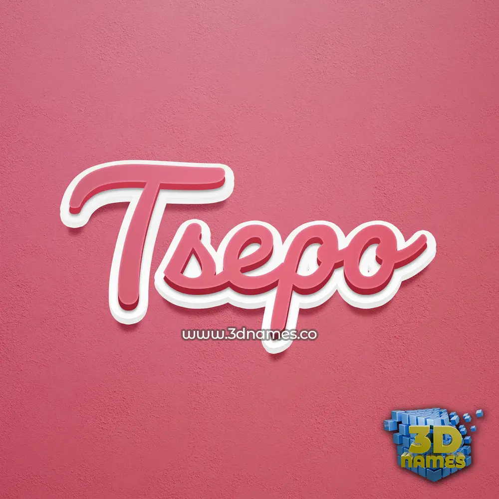 tsepo in Red Scribble style - 3D name wallpaper