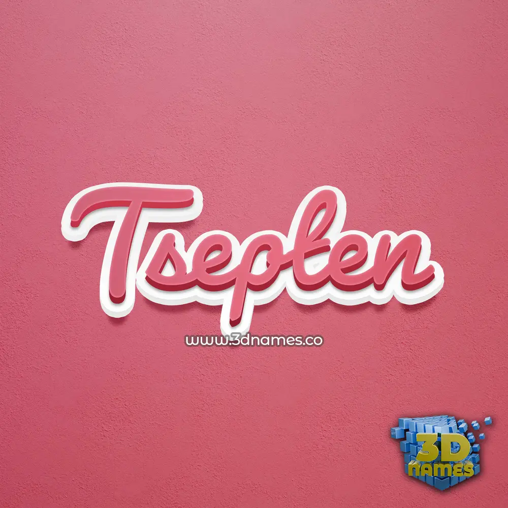 tsepten in Red Scribble style - 3D name wallpaper