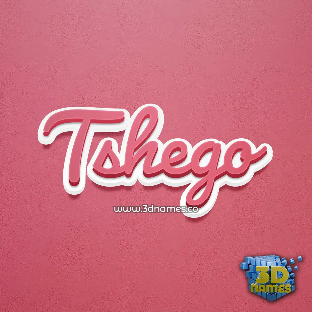 tshego in Red Scribble style - 3D name wallpaper