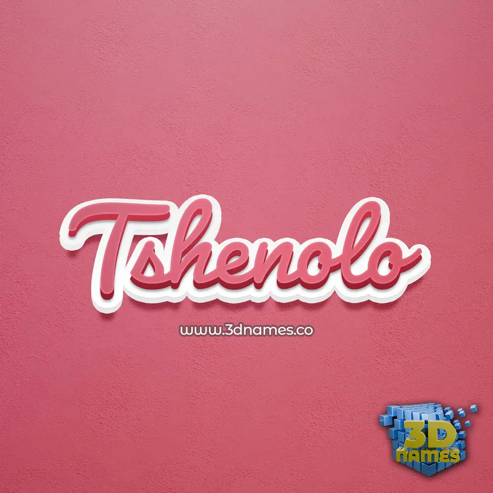 tshenolo in Red Scribble style - 3D name wallpaper