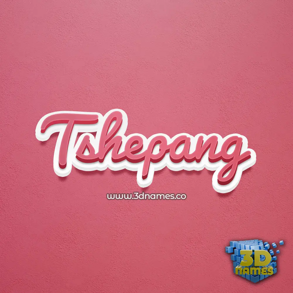tshepang in Red Scribble style - 3D name wallpaper