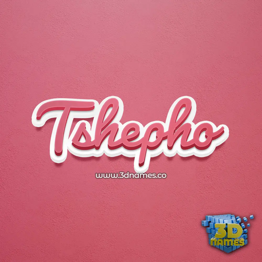 tshepho in Red Scribble style - 3D name wallpaper