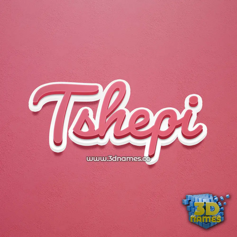tshepi in Red Scribble style - 3D name wallpaper
