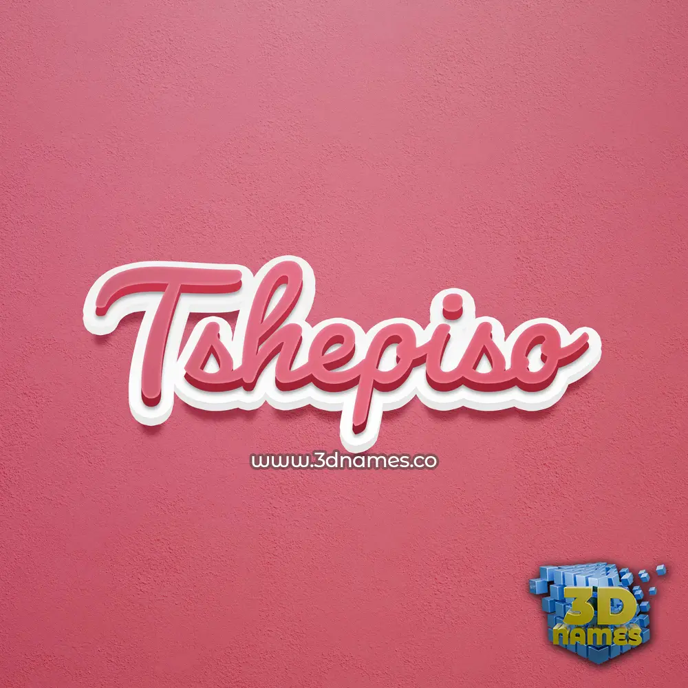 tshepiso in Red Scribble style - 3D name wallpaper