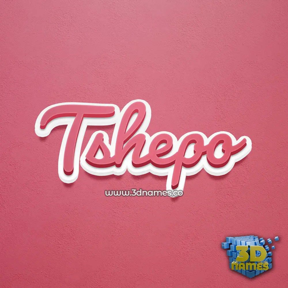 tshepo in Red Scribble style - 3D name wallpaper