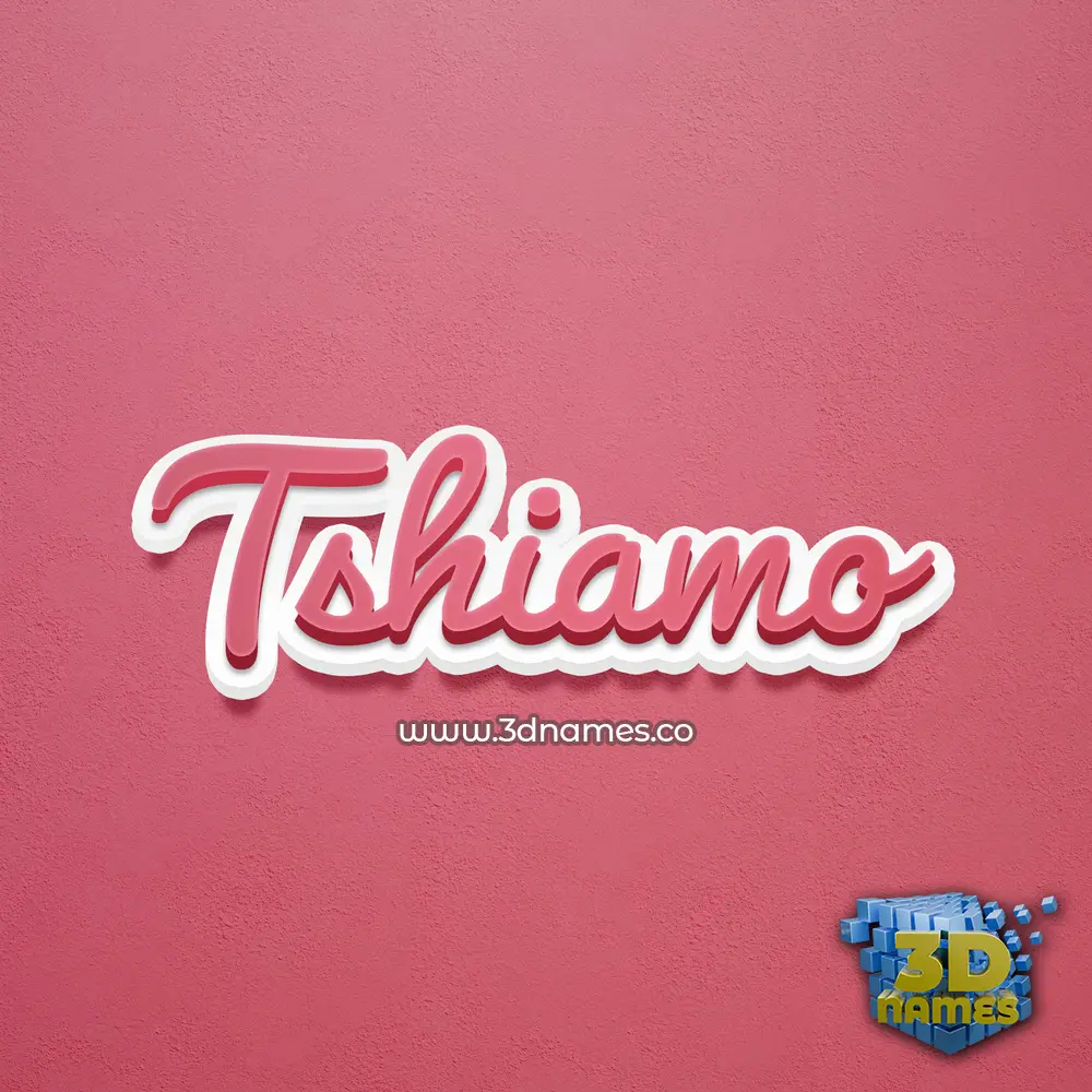 tshiamo in Red Scribble style - 3D name wallpaper