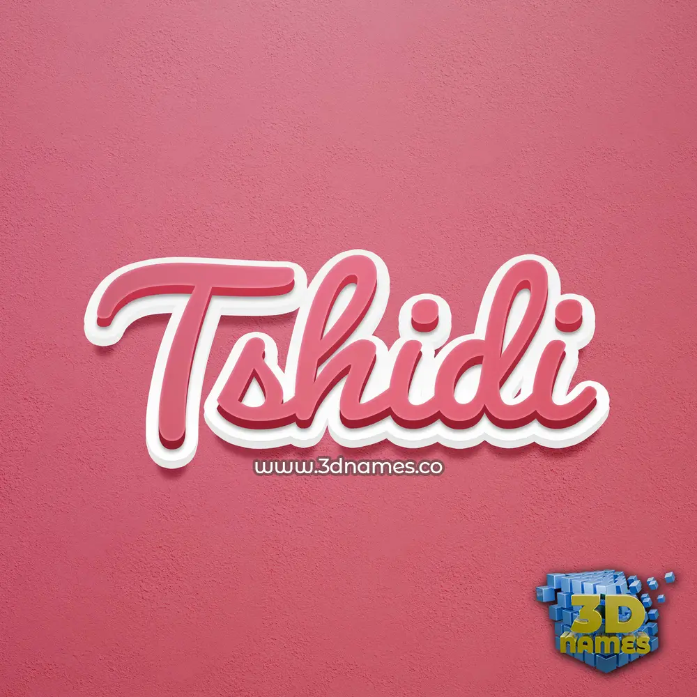 tshidi in Red Scribble style - 3D name wallpaper