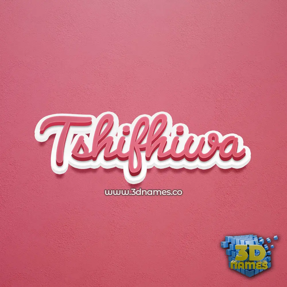 tshifhiwa in Red Scribble style - 3D name wallpaper