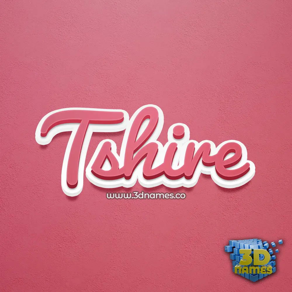 tshire in Red Scribble style - 3D name wallpaper