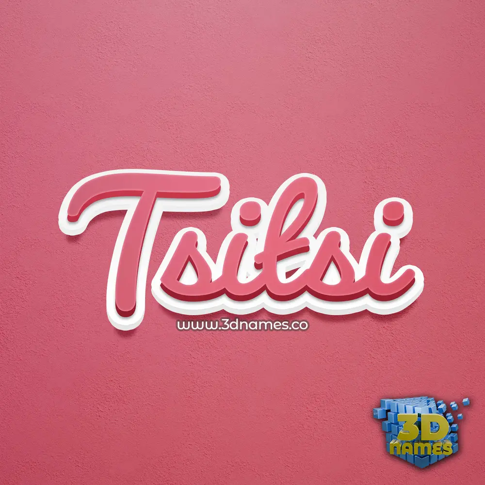 tsitsi in Red Scribble style - 3D name wallpaper