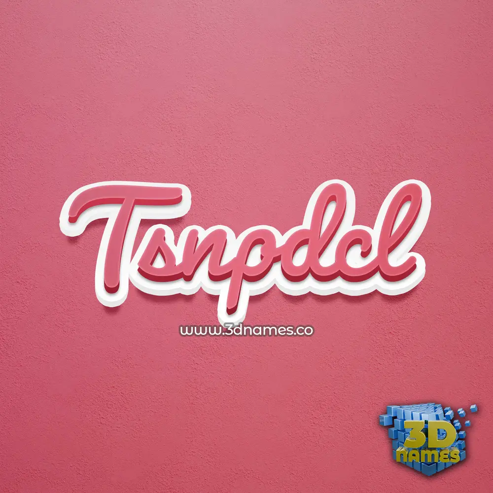 tsnpdcl in Red Scribble style - 3D name wallpaper