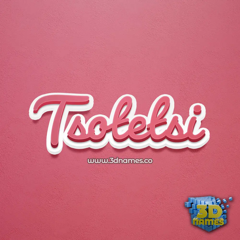 tsotetsi in Red Scribble style - 3D name wallpaper