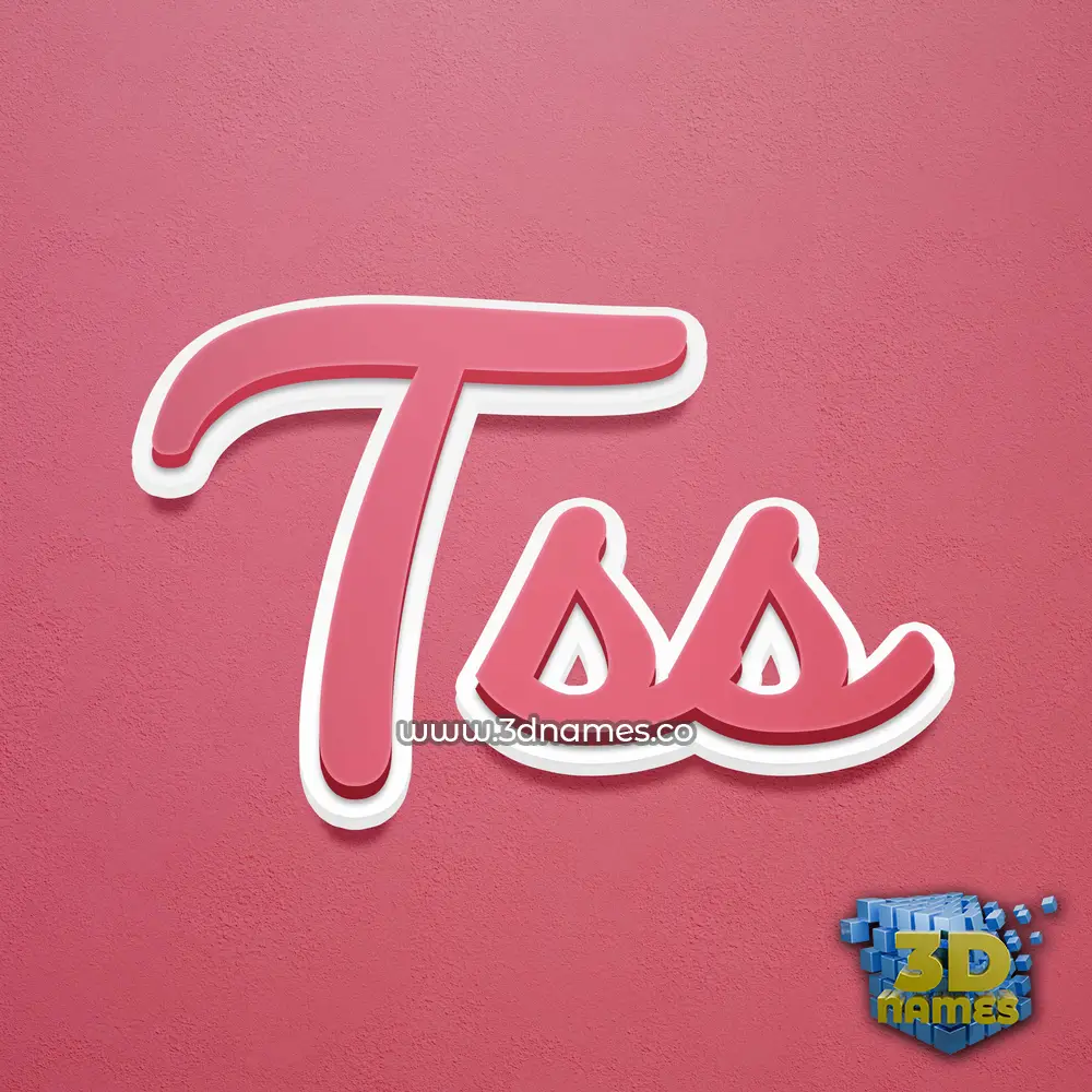 tss in Red Scribble style - 3D name wallpaper