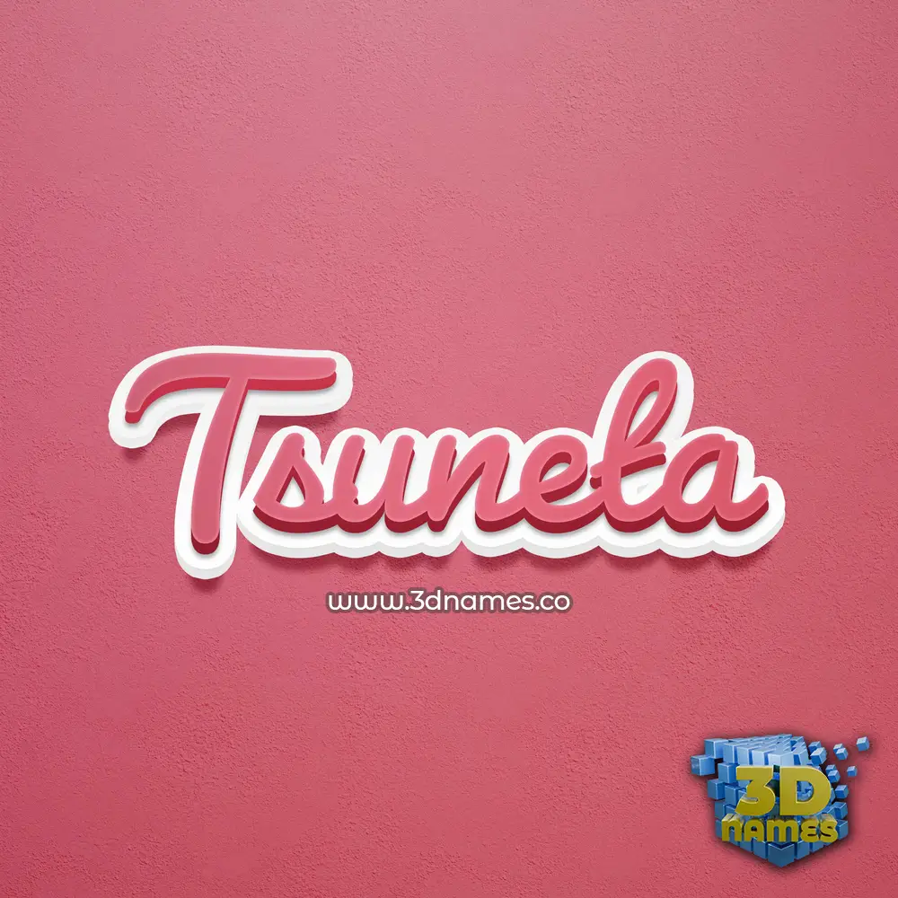 tsuneta in Red Scribble style - 3D name wallpaper