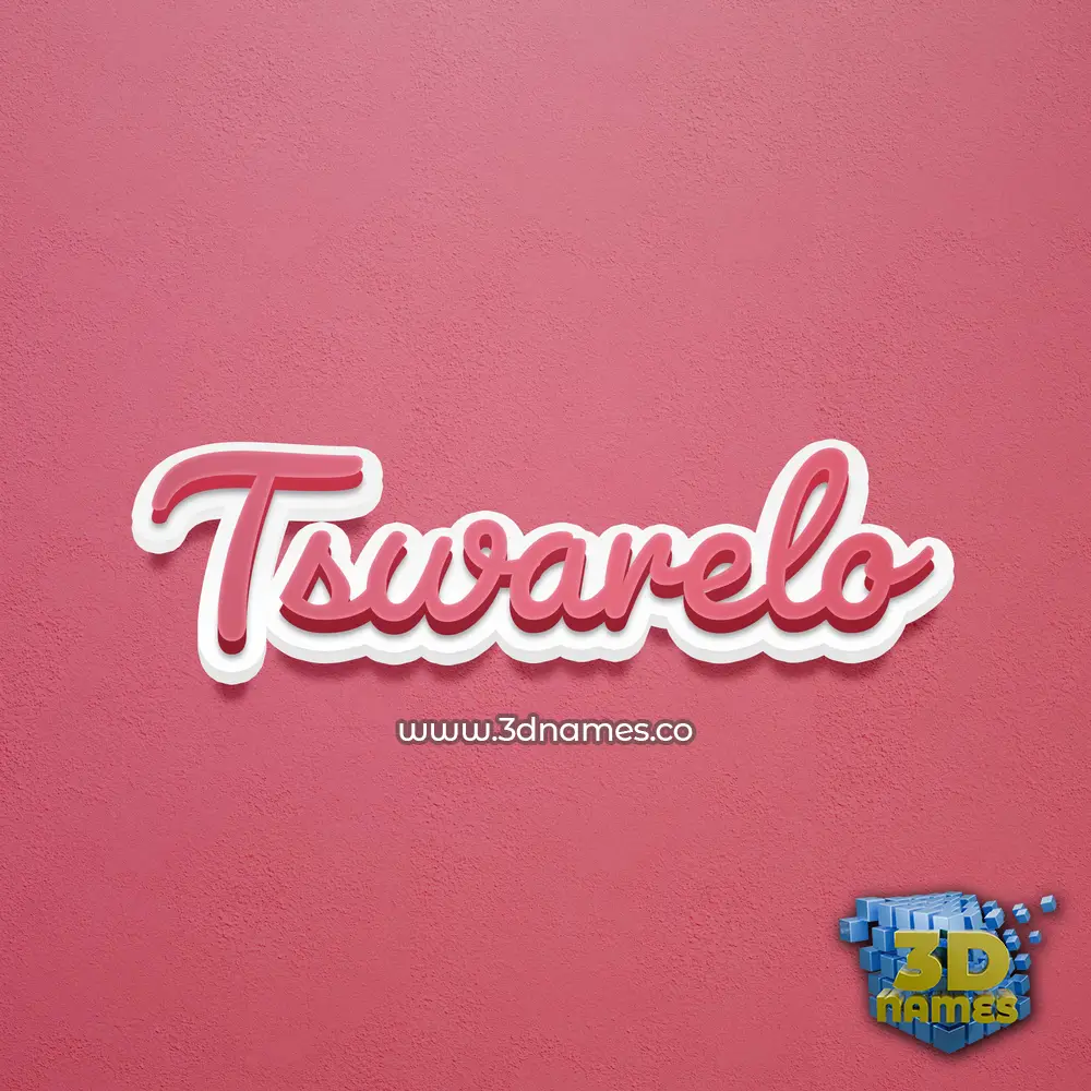 tswarelo in Red Scribble style - 3D name wallpaper