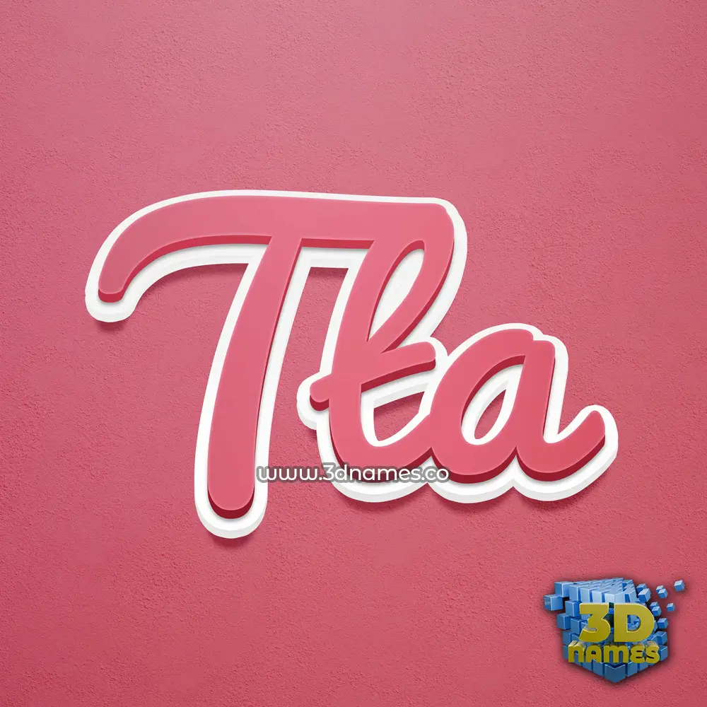 tta in Red Scribble style - 3D name wallpaper