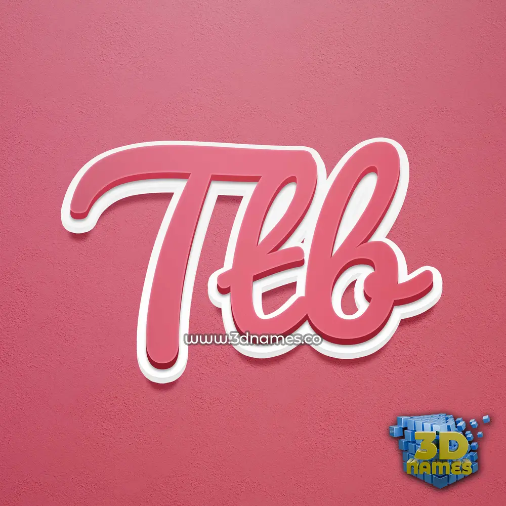 ttb in Red Scribble style - 3D name wallpaper