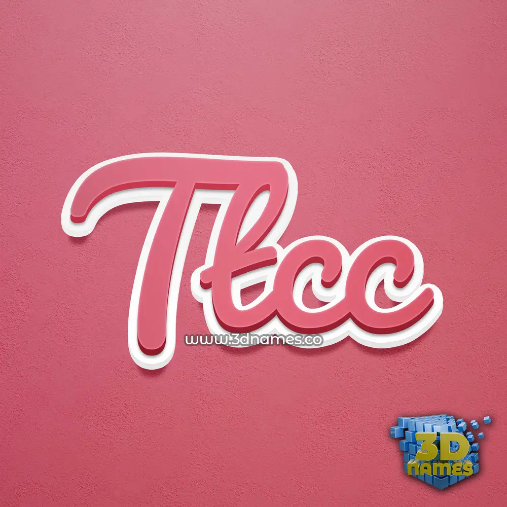 ttcc in Red Scribble style - 3D name wallpaper