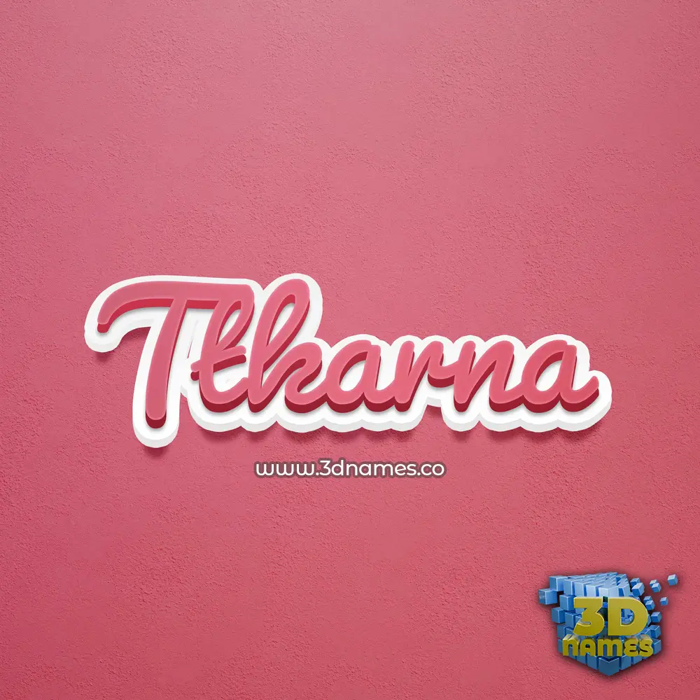 ttkarna in Red Scribble style - 3D name wallpaper