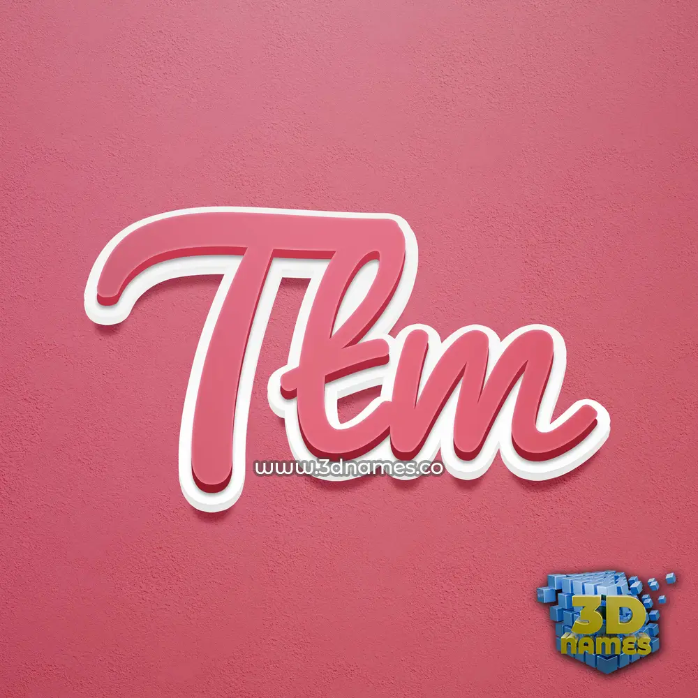 ttm in Red Scribble style - 3D name wallpaper