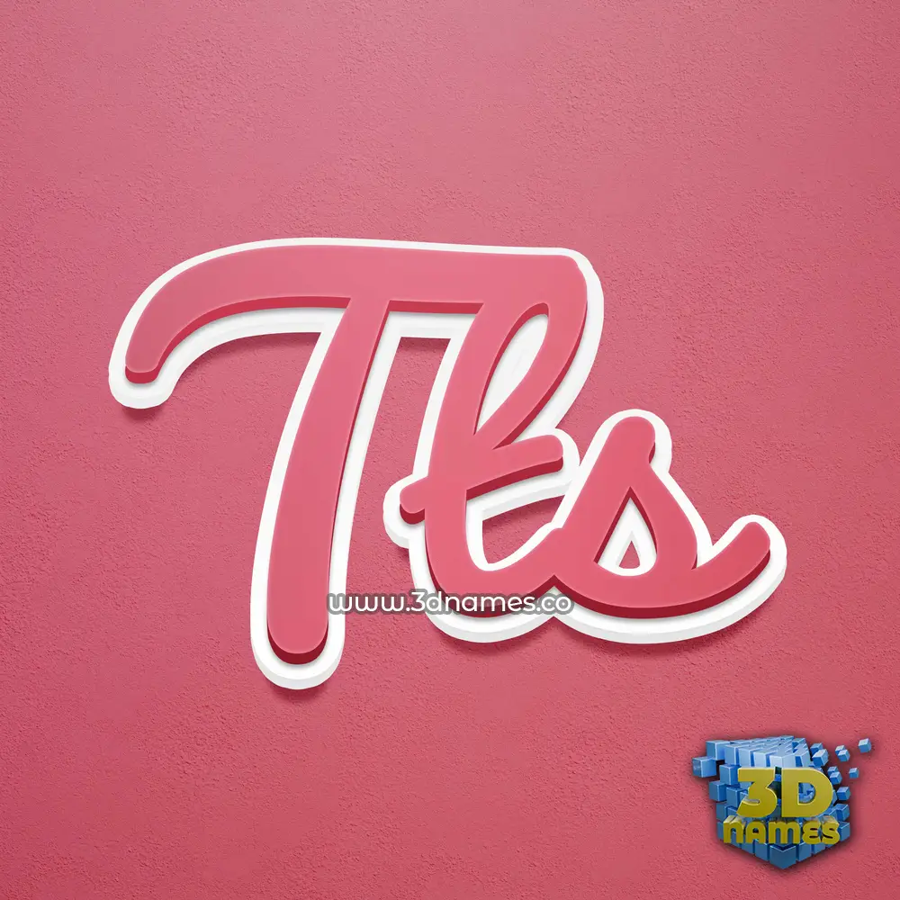 tts in Red Scribble style - 3D name wallpaper
