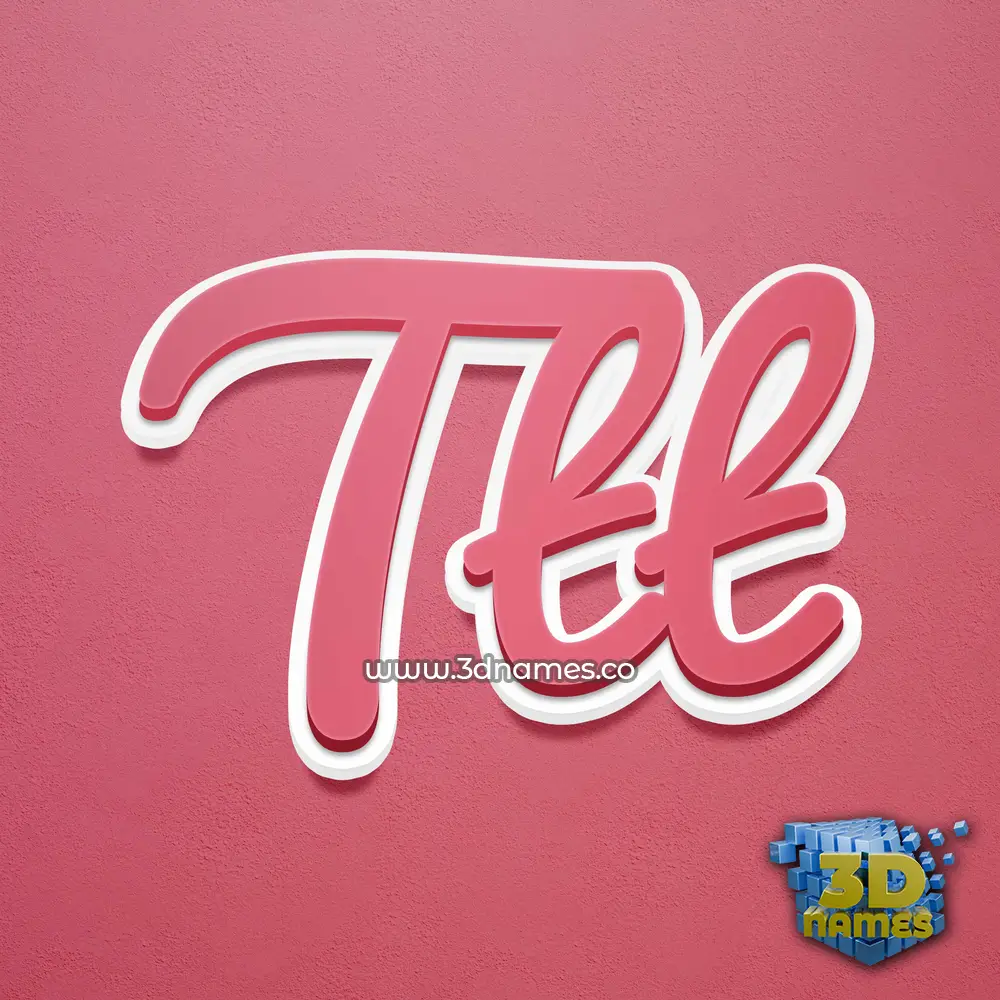 ttt in Red Scribble style - 3D name wallpaper