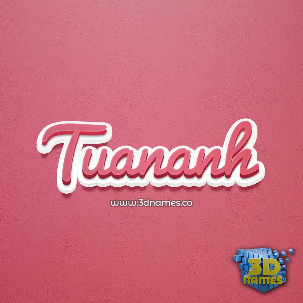 tuananh in Red Scribble style - 3D name wallpaper