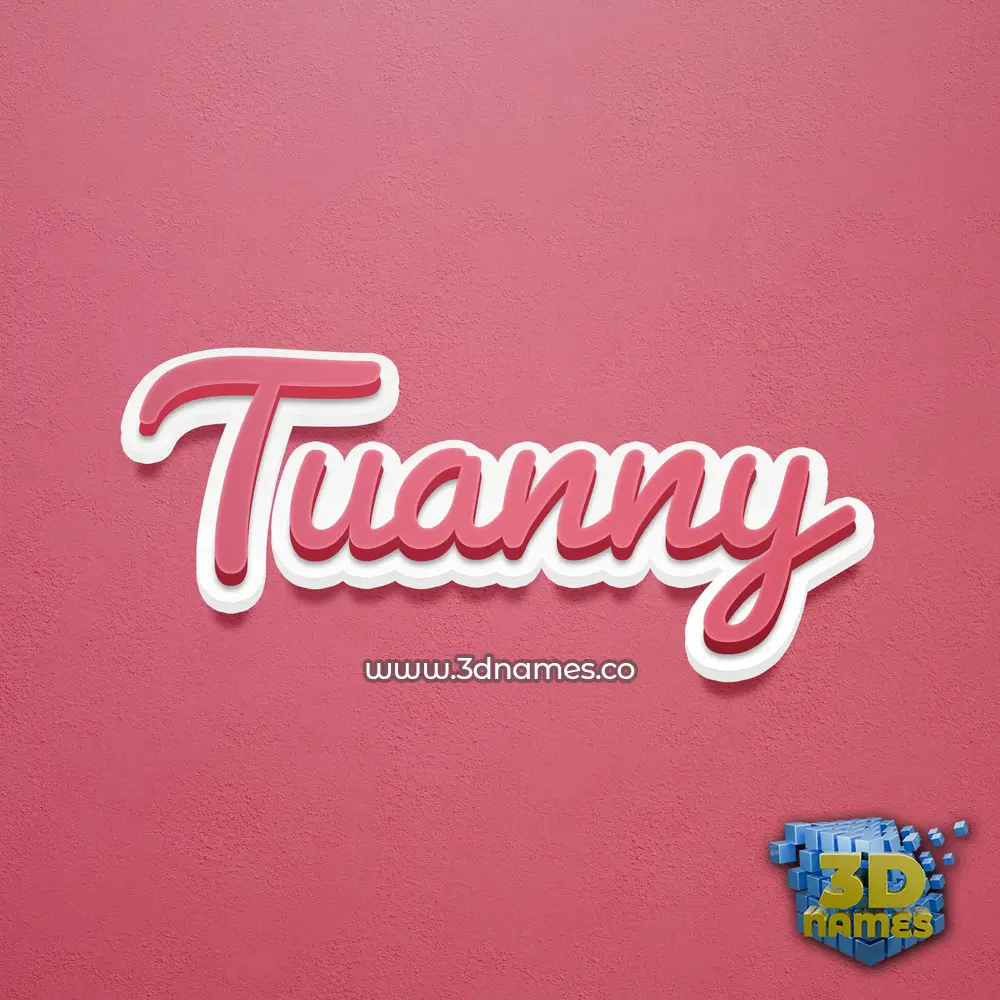 tuanny in Red Scribble style - 3D name wallpaper