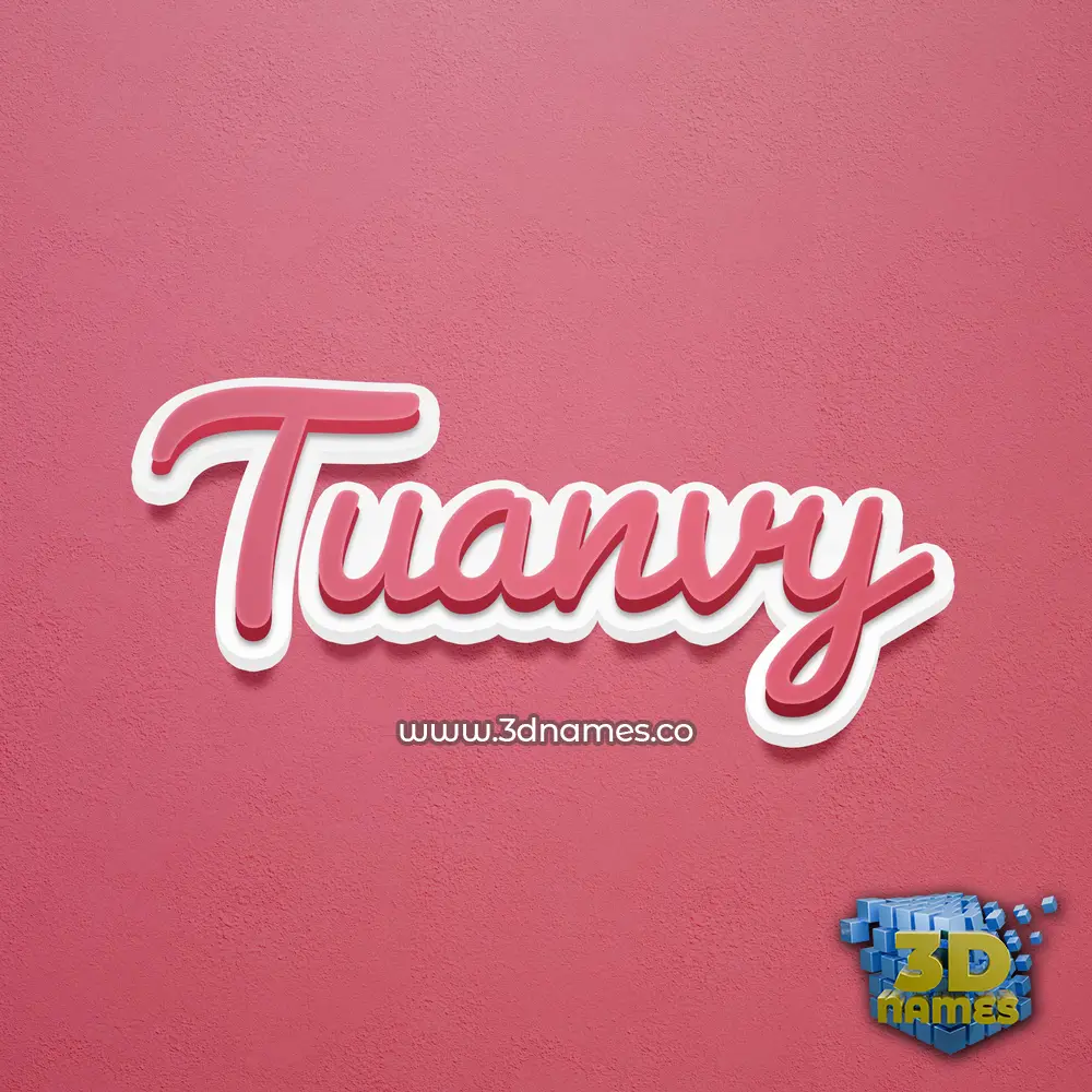 tuanvy in Red Scribble style - 3D name wallpaper