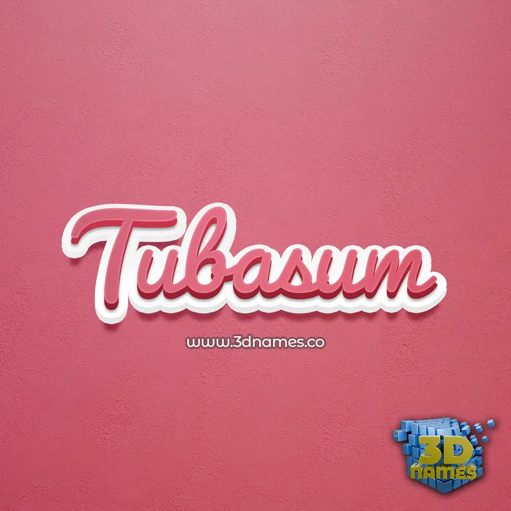 tubasum in Red Scribble style - 3D name wallpaper