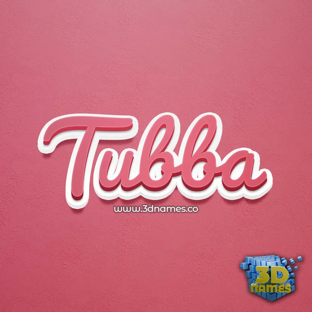 tubba in Red Scribble style - 3D name wallpaper