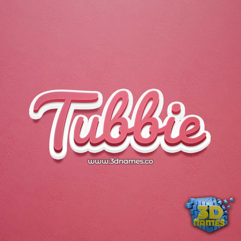 tubbie in Red Scribble style - 3D name wallpaper
