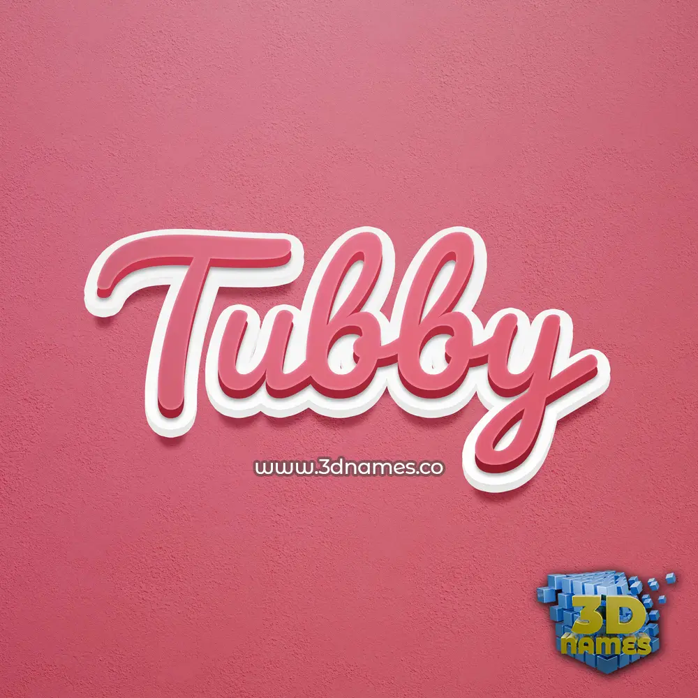 tubby in Red Scribble style - 3D name wallpaper