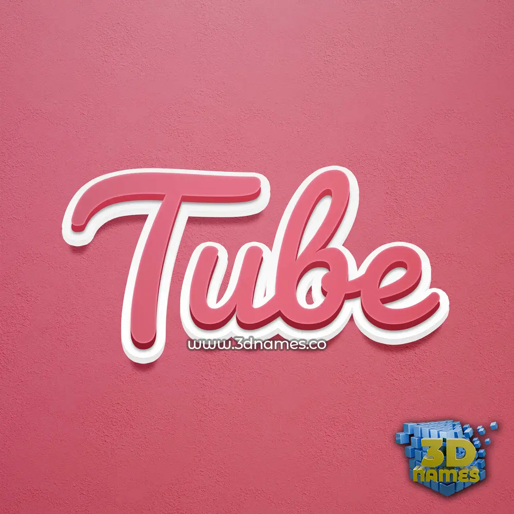 tube in Red Scribble style - 3D name wallpaper