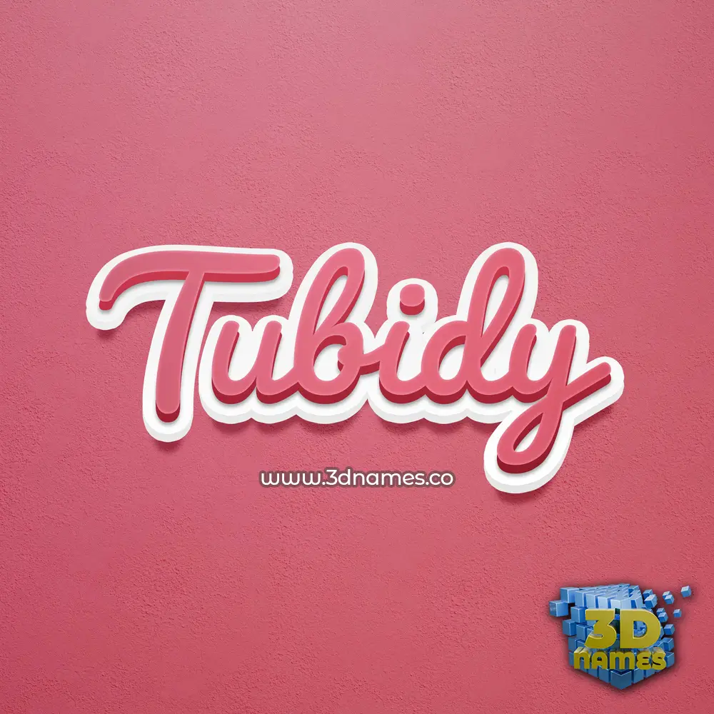 tubidy in Red Scribble style - 3D name wallpaper