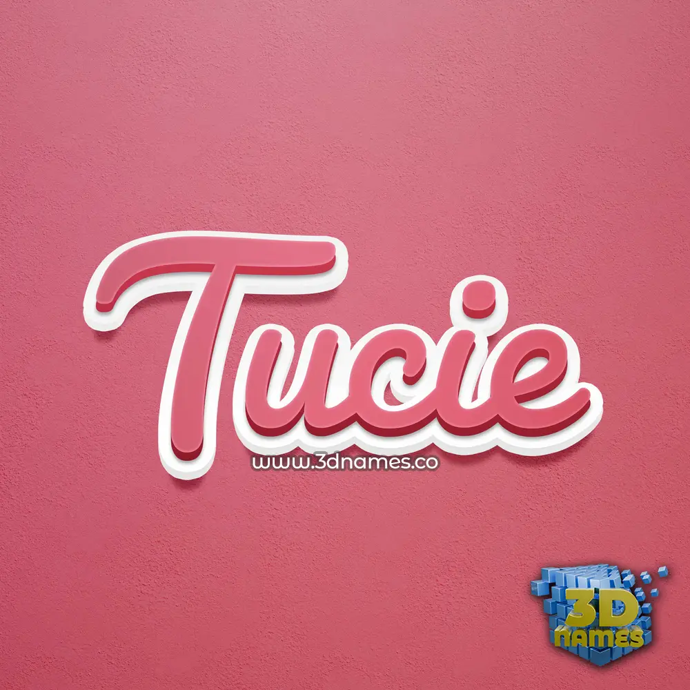 tucie in Red Scribble style - 3D name wallpaper