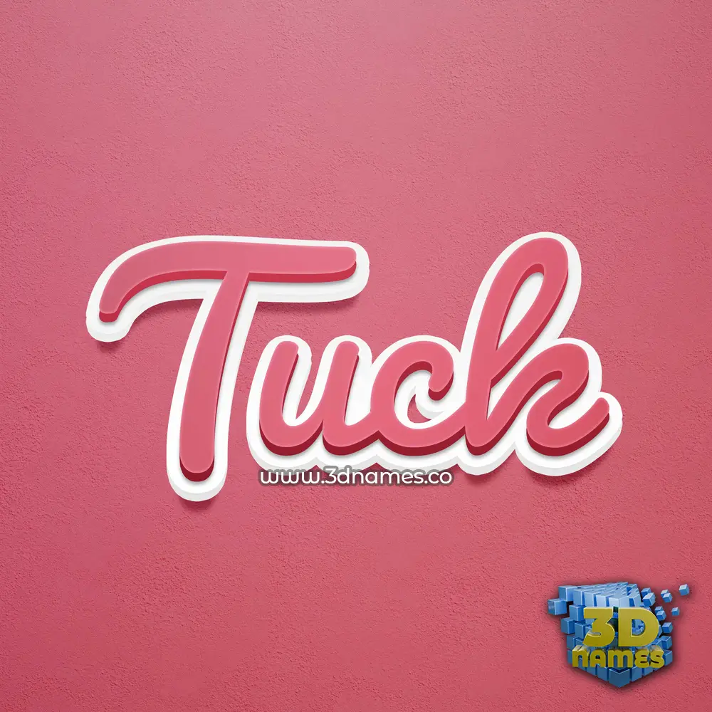 tuck in Red Scribble style - 3D name wallpaper