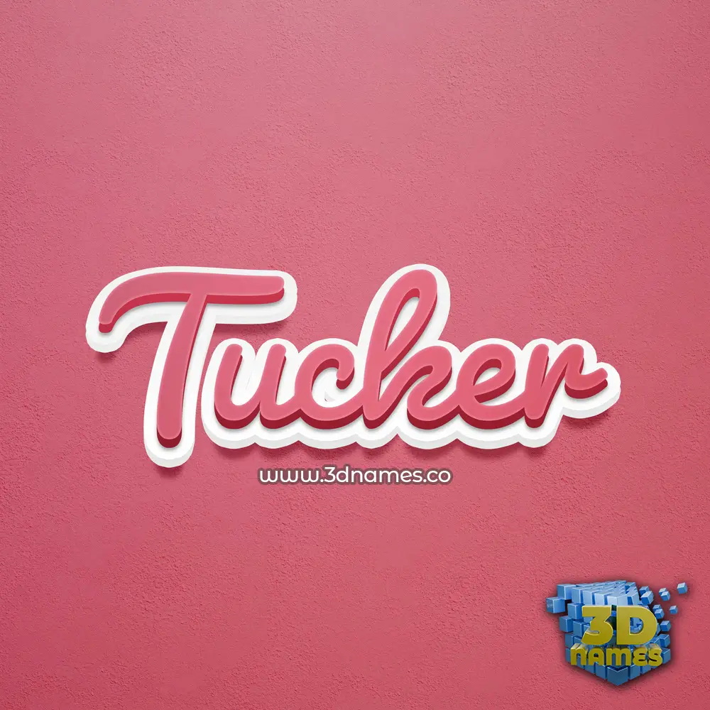 tucker in Red Scribble style - 3D name wallpaper