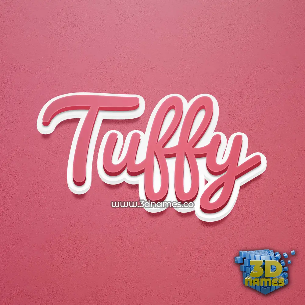 tuffy in Red Scribble style - 3D name wallpaper
